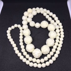 Vintage Rose Bead 42" Necklace